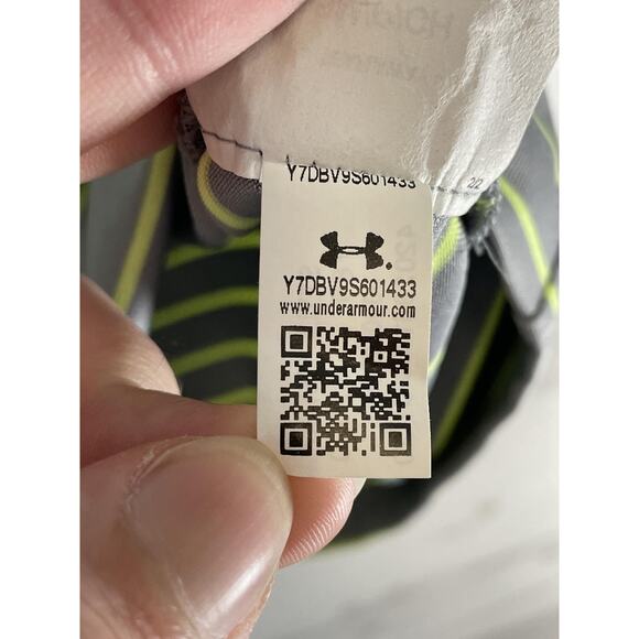 Under Armour Shirt Mens Small Gray Striped Playoff Polo HeatGear Golf 1351130 - Picture 9 of 11